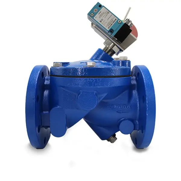 flapper style check valve with limit switch